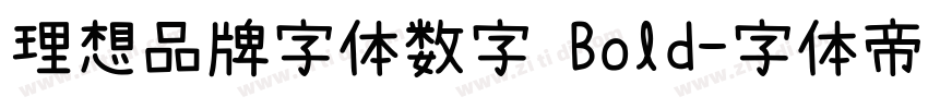 理想品牌字体数字 Bold字体转换